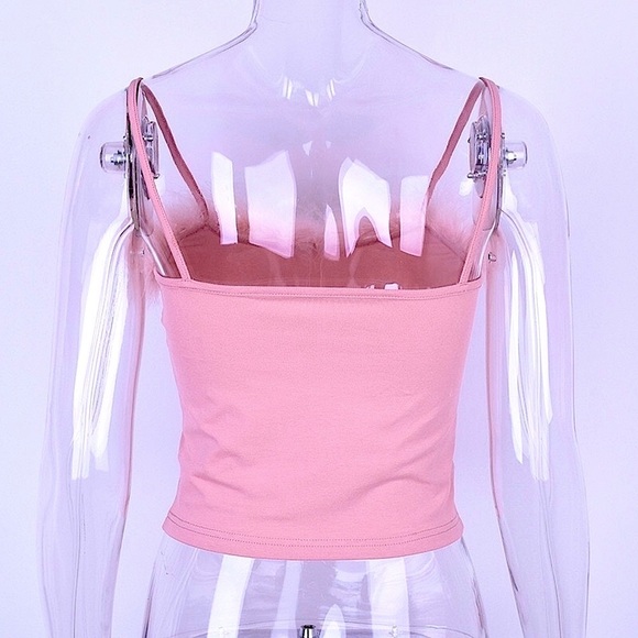 Pink feather trim cami - Picture 5 of 11